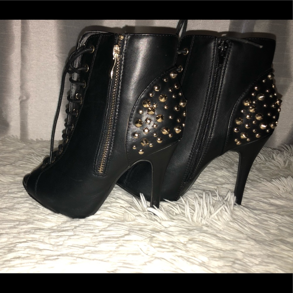 Black Studded Booties